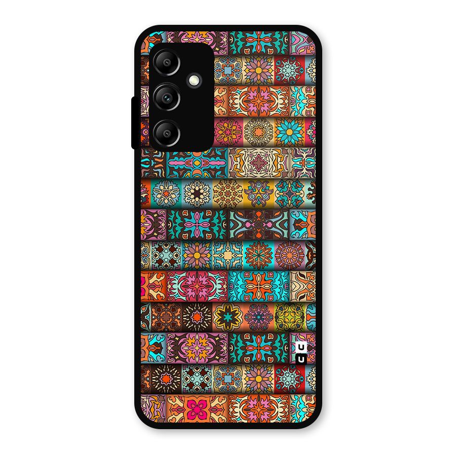 Tribal Seamless Pattern Vintage Decorative Metal Back Case for Galaxy A14 5G