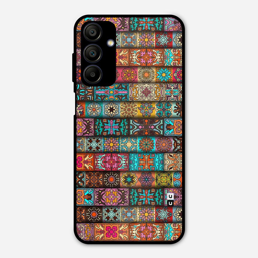 Tribal Seamless Pattern Vintage Decorative Metal Back Case for Galaxy A15 5G