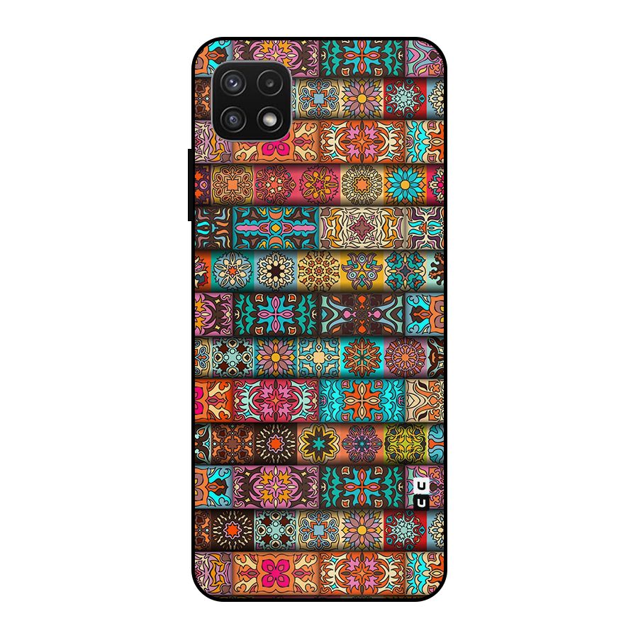Tribal Seamless Pattern Vintage Decorative Metal Back Case for Galaxy A22 5G