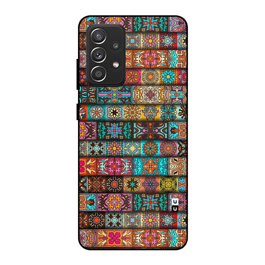 Tribal Seamless Pattern Vintage Decorative Metal Back Case for Galaxy A52s 5G