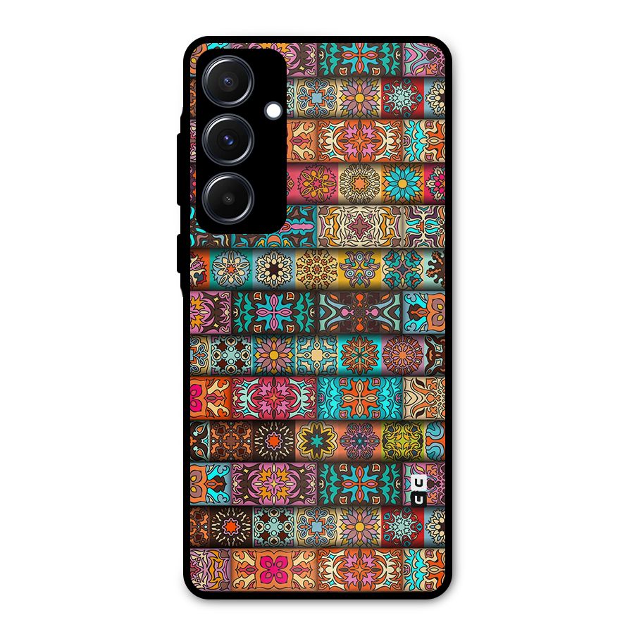 Tribal Seamless Pattern Vintage Decorative Metal Back Case for Galaxy A55