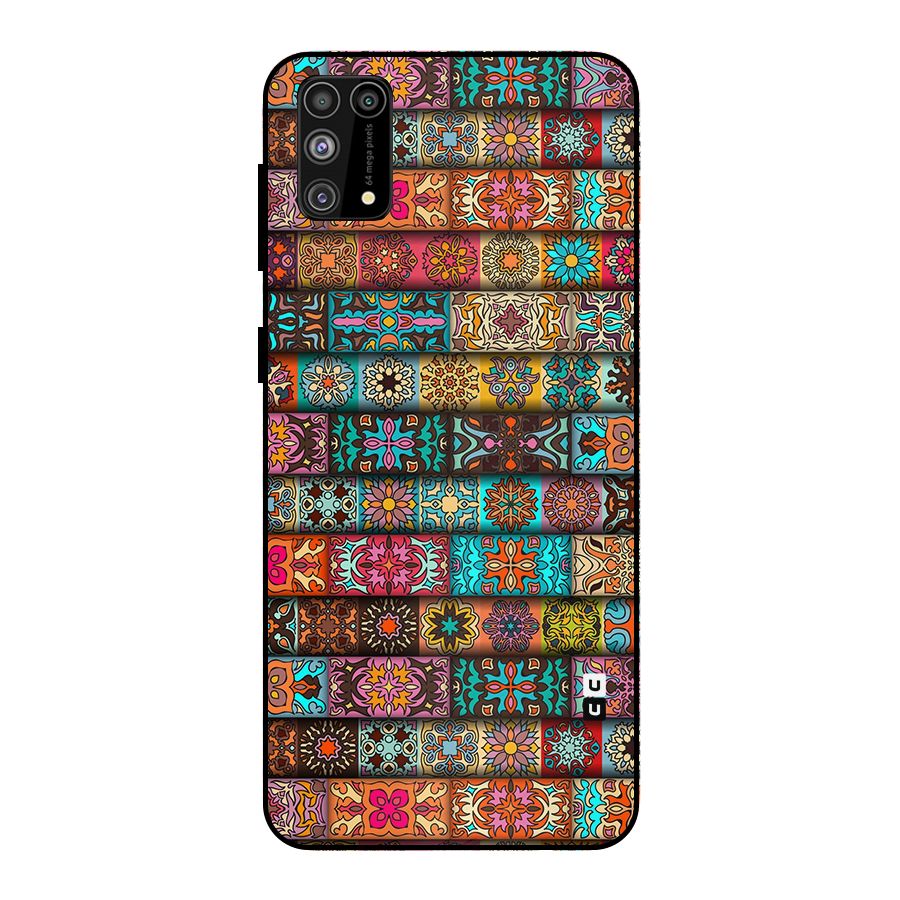 Tribal Seamless Pattern Vintage Decorative Metal Back Case for Galaxy F41