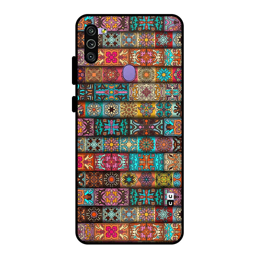 Tribal Seamless Pattern Vintage Decorative Metal Back Case for Galaxy M11