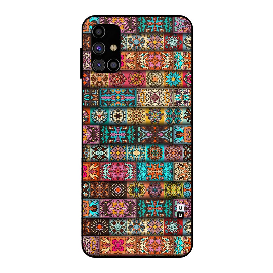 Tribal Seamless Pattern Vintage Decorative Metal Back Case for Galaxy M31s