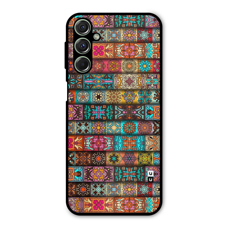 Tribal Seamless Pattern Vintage Decorative Metal Back Case for Galaxy M34