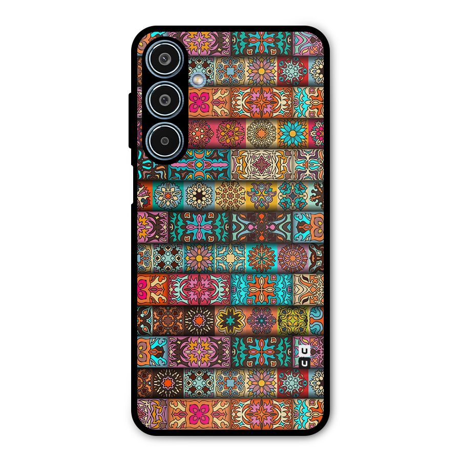 Tribal Seamless Pattern Vintage Decorative Metal Back Case for Galaxy M35