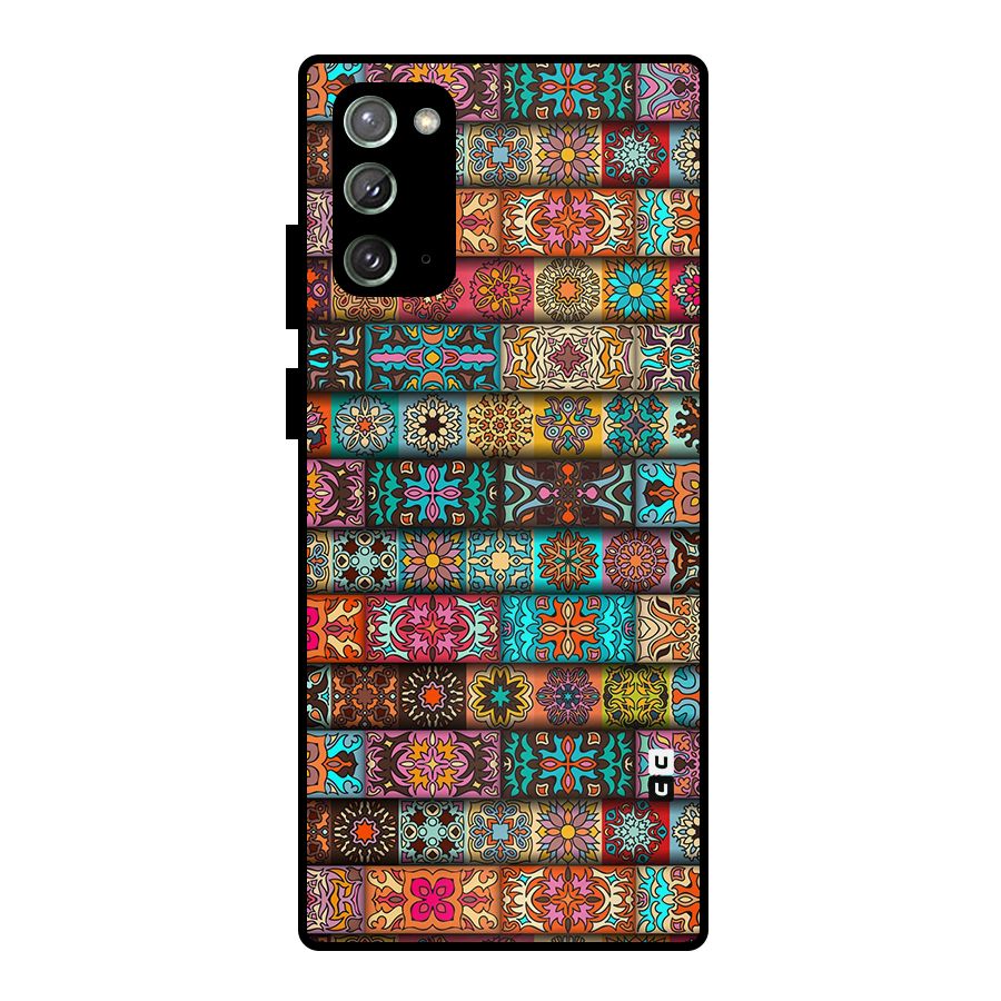 Tribal Seamless Pattern Vintage Decorative Metal Back Case for Galaxy Note 20