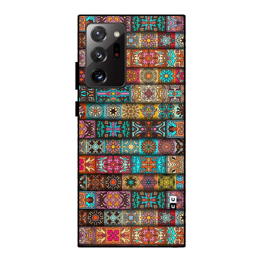 Tribal Seamless Pattern Vintage Decorative Metal Back Case for Galaxy Note 20 Ultra