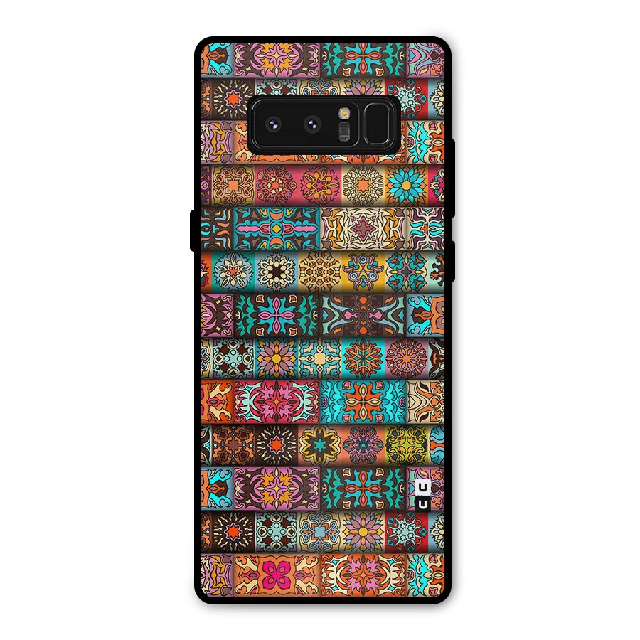 Tribal Seamless Pattern Vintage Decorative Metal Back Case for Galaxy Note 8