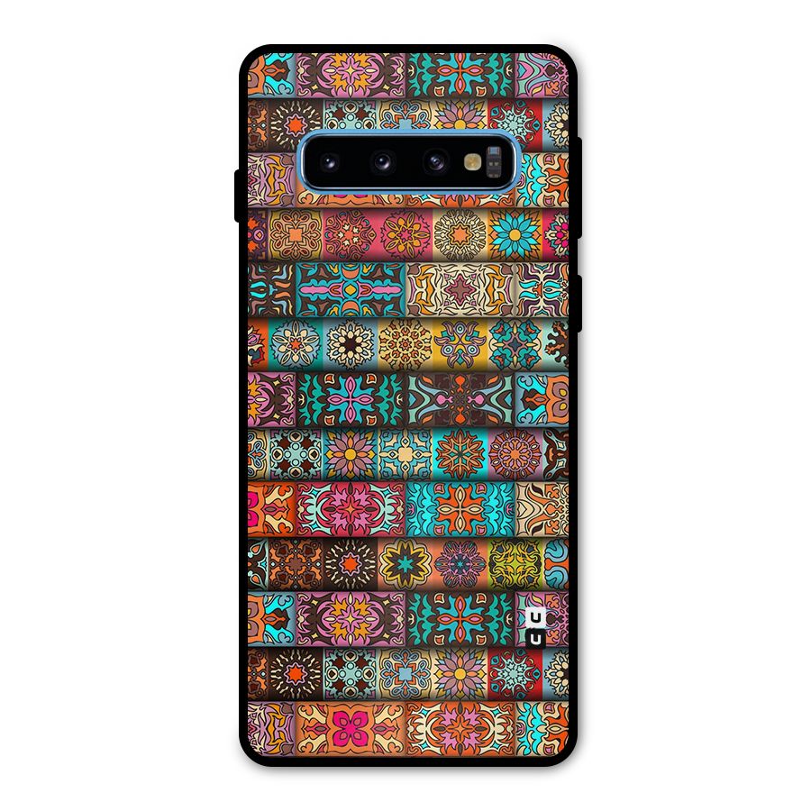Tribal Seamless Pattern Vintage Decorative Metal Back Case for Galaxy S10