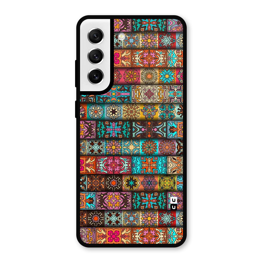 Tribal Seamless Pattern Vintage Decorative Metal Back Case for Galaxy S21 FE 5G
