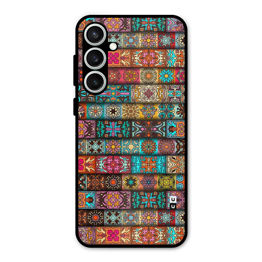Tribal Seamless Pattern Vintage Decorative Metal Back Case for Galaxy S23 FE