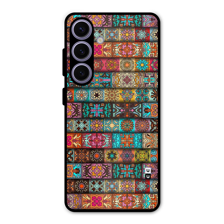 Tribal Seamless Pattern Vintage Decorative Metal Back Case for Galaxy S24