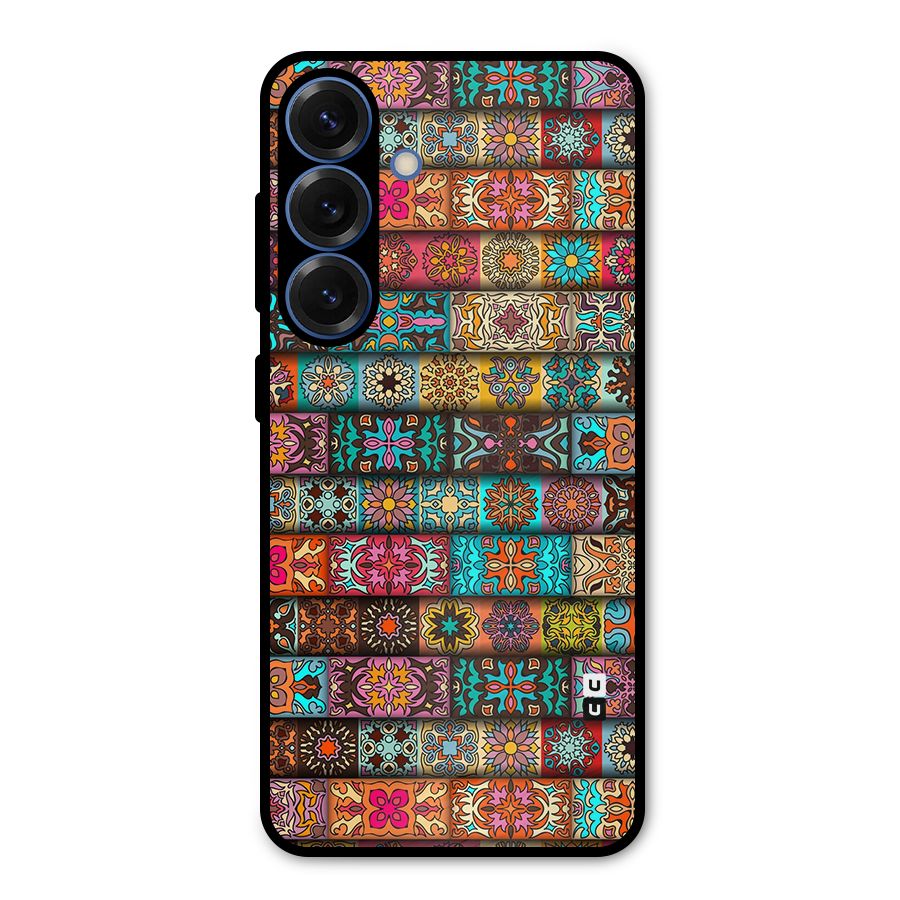 Tribal Seamless Pattern Vintage Decorative Metal Back Case for Galaxy S25