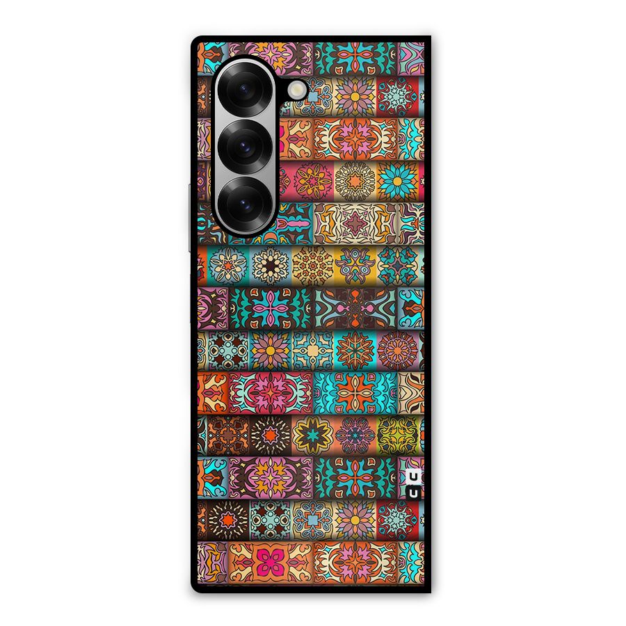 Tribal Seamless Pattern Vintage Decorative Metal Back Case for Galaxy Z Fold6