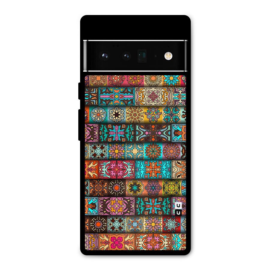 Tribal Seamless Pattern Vintage Decorative Metal Back Case for Google Pixel 6 Pro