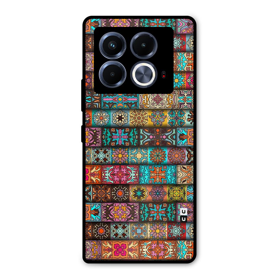 Tribal Seamless Pattern Vintage Decorative Metal Back Case for Infinix Note 40 5G