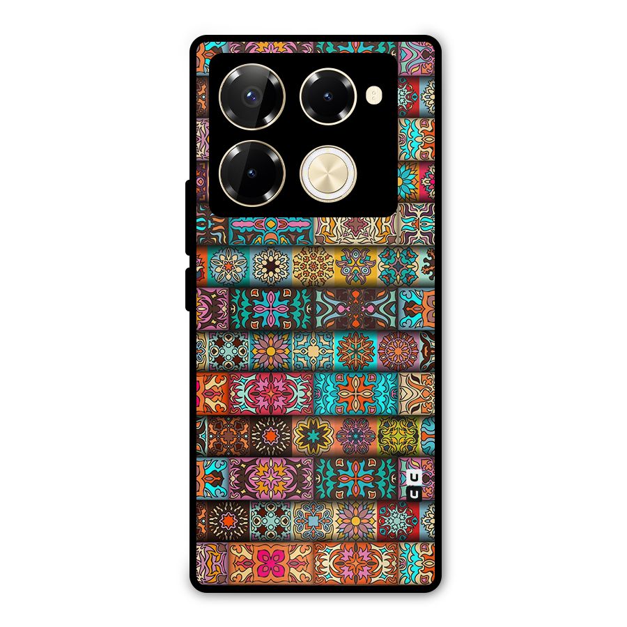 Tribal Seamless Pattern Vintage Decorative Metal Back Case for Infinix Note 40 Pro Plus