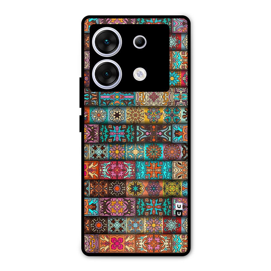 Tribal Seamless Pattern Vintage Decorative Metal Back Case for Infinix Zero 30 5G