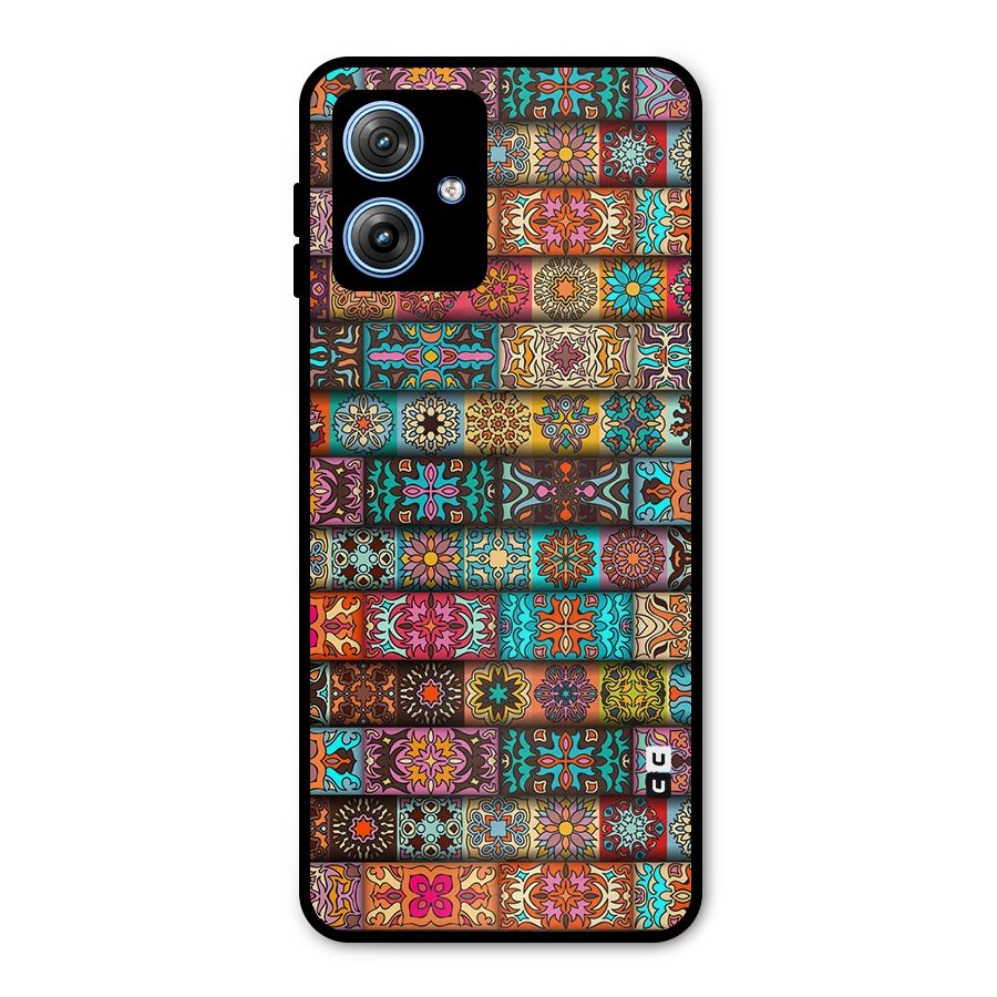 Tribal Seamless Pattern Vintage Decorative Metal Back Case for Moto G54