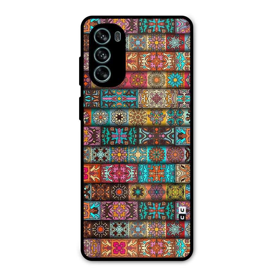 Tribal Seamless Pattern Vintage Decorative Metal Back Case for Moto G62