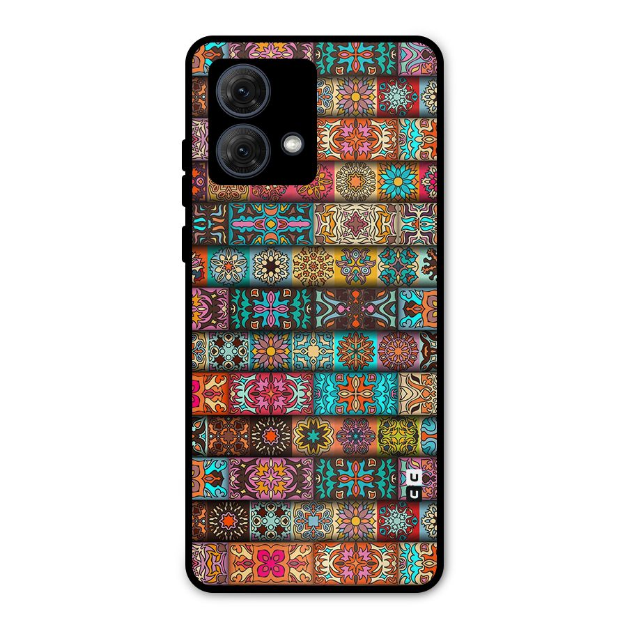 Tribal Seamless Pattern Vintage Decorative Metal Back Case for Moto G84