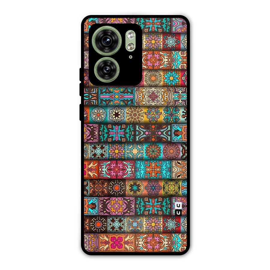 Tribal Seamless Pattern Vintage Decorative Metal Back Case for Motorola Edge 40 5G