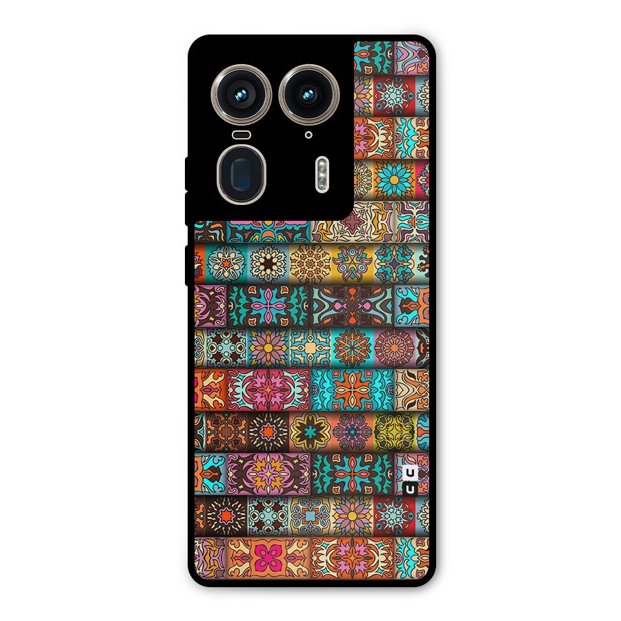 Tribal Seamless Pattern Vintage Decorative Metal Back Case for Motorola Edge 50 Ultra