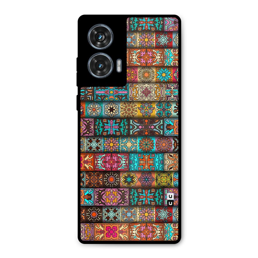 Tribal Seamless Pattern Vintage Decorative Metal Back Case for Motorola G96