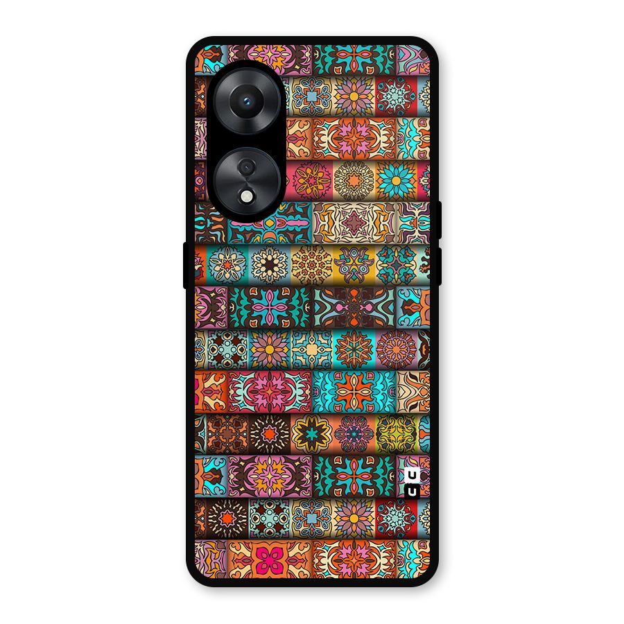 Tribal Seamless Pattern Vintage Decorative Metal Back Case for Oppo A78