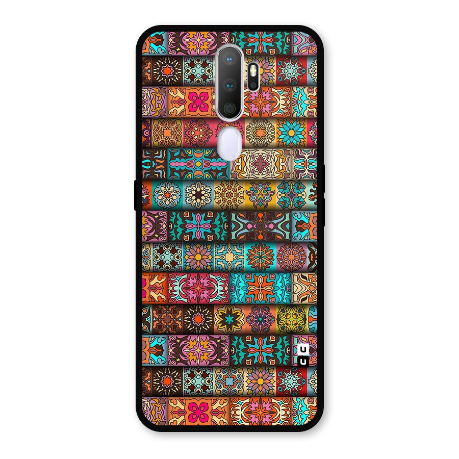 Tribal Seamless Pattern Vintage Decorative Metal Back Case for Oppo A9 (2020)