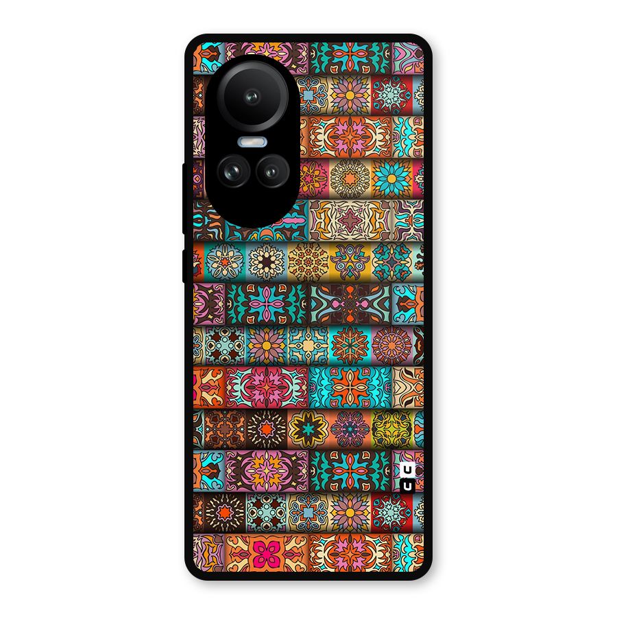 Tribal Seamless Pattern Vintage Decorative Metal Back Case for Oppo Reno10