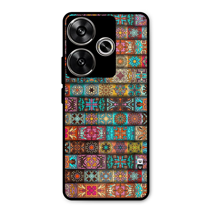 Tribal Seamless Pattern Vintage Decorative Metal Back Case for Poco F6