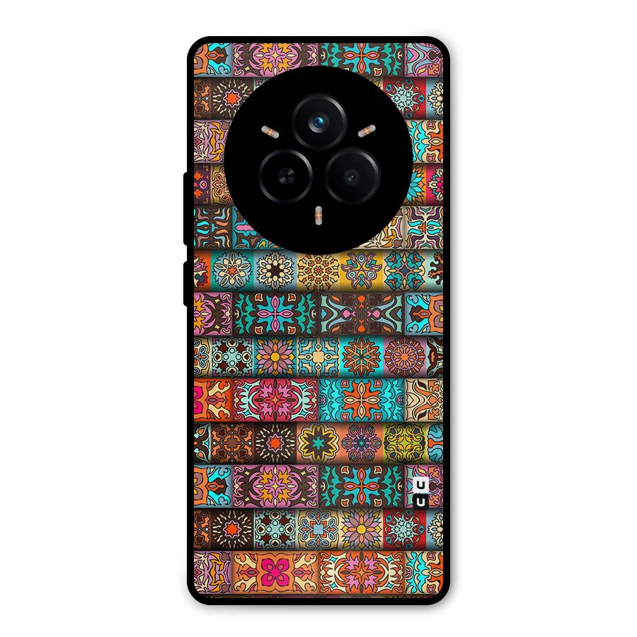 Tribal Seamless Pattern Vintage Decorative Metal Back Case for Realme 14 Pro