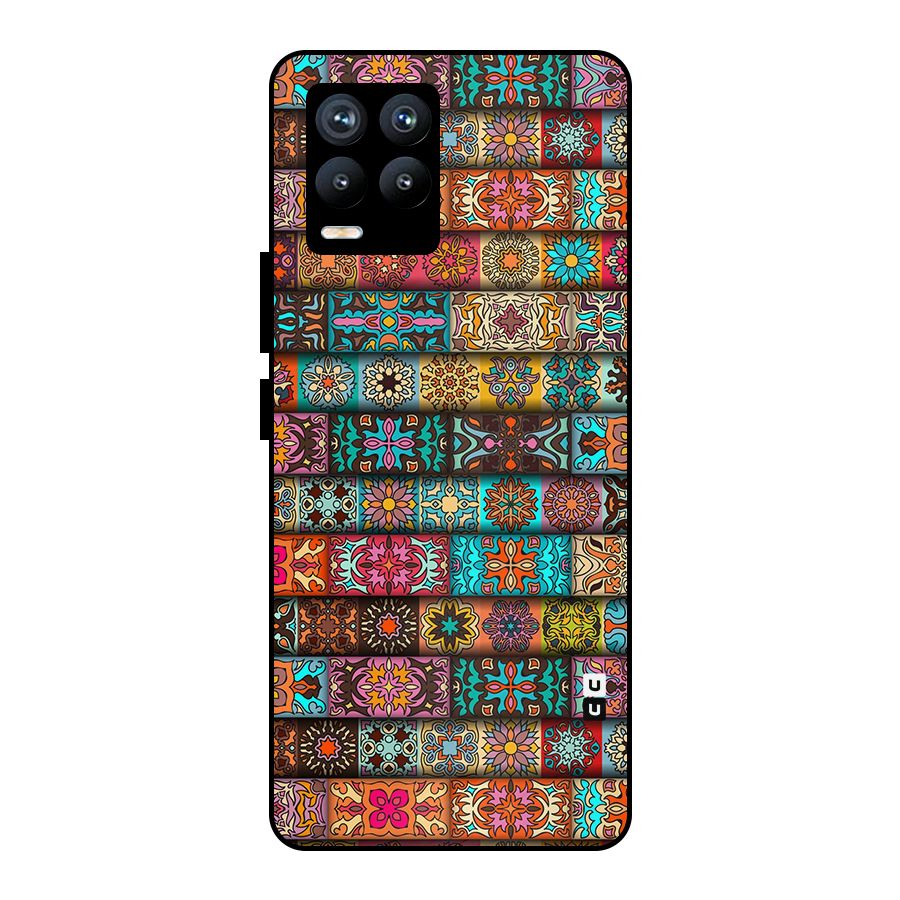 Tribal Seamless Pattern Vintage Decorative Metal Back Case for Realme 8 Pro