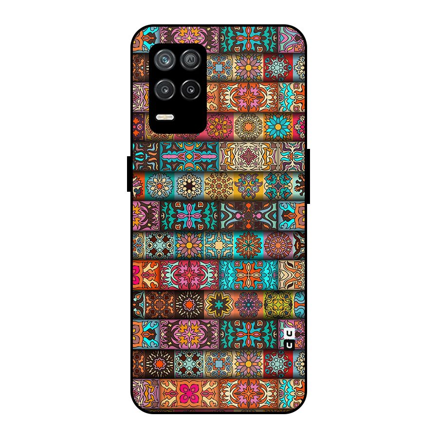 Tribal Seamless Pattern Vintage Decorative Metal Back Case for Realme 8s 5G