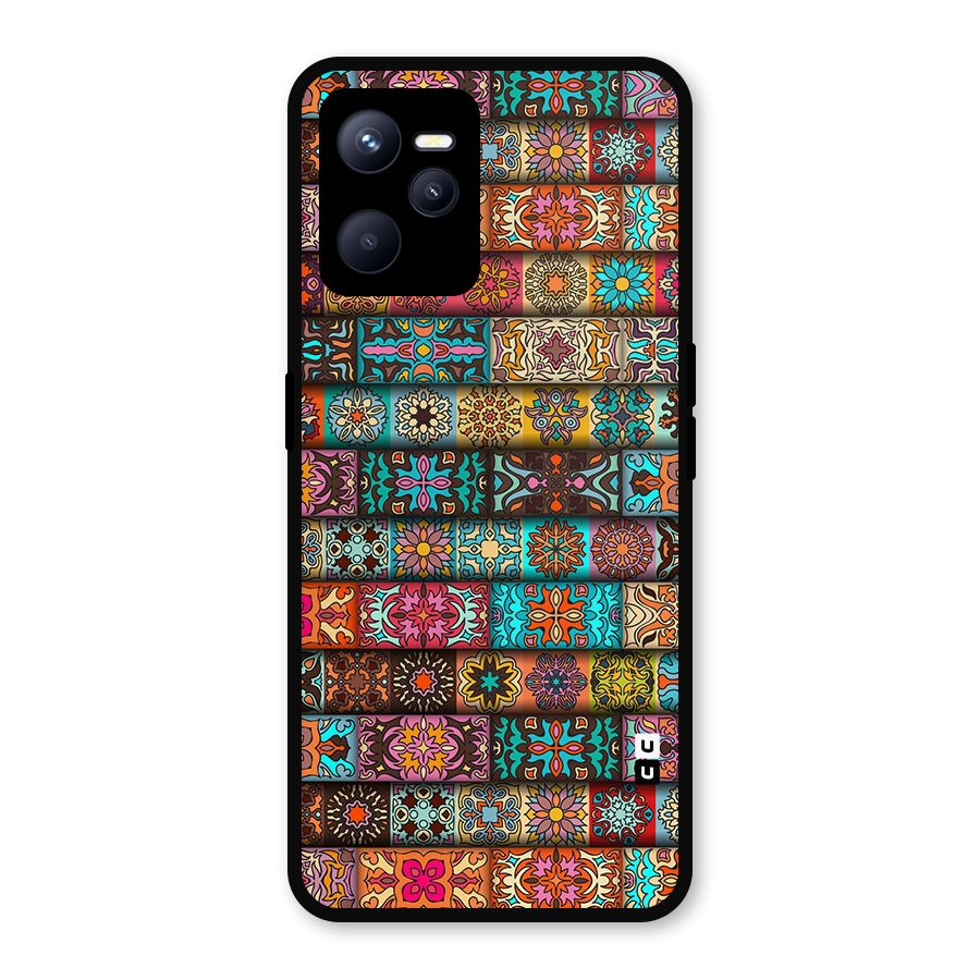 Tribal Seamless Pattern Vintage Decorative Metal Back Case for Realme C35