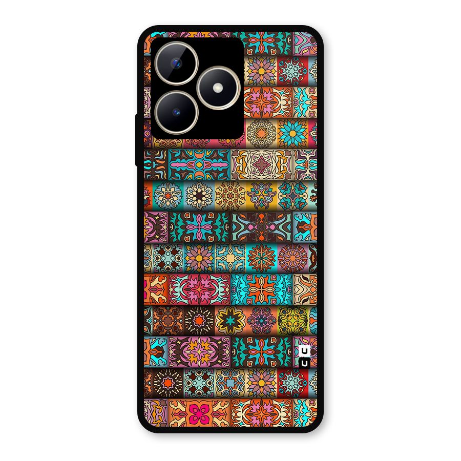 Tribal Seamless Pattern Vintage Decorative Metal Back Case for Realme C53