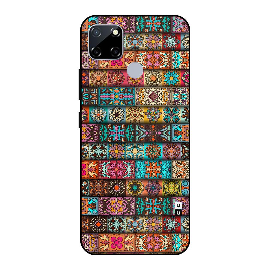 Tribal Seamless Pattern Vintage Decorative Metal Back Case for Realme Narzo 20