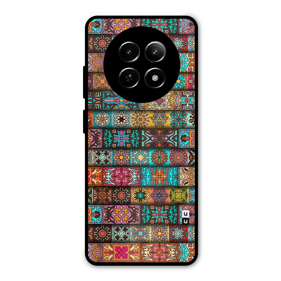 Tribal Seamless Pattern Vintage Decorative Metal Back Case for Realme Narzo 70x 5G