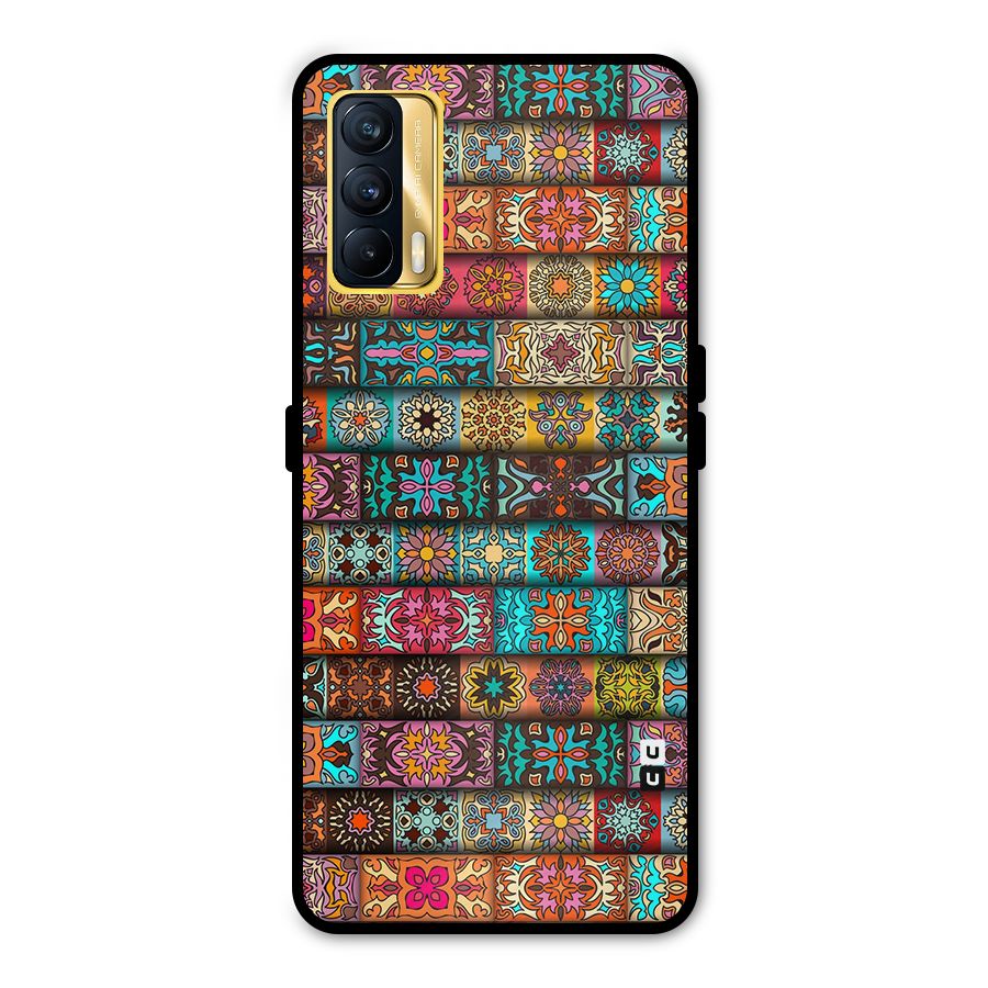 Tribal Seamless Pattern Vintage Decorative Metal Back Case for Realme X7
