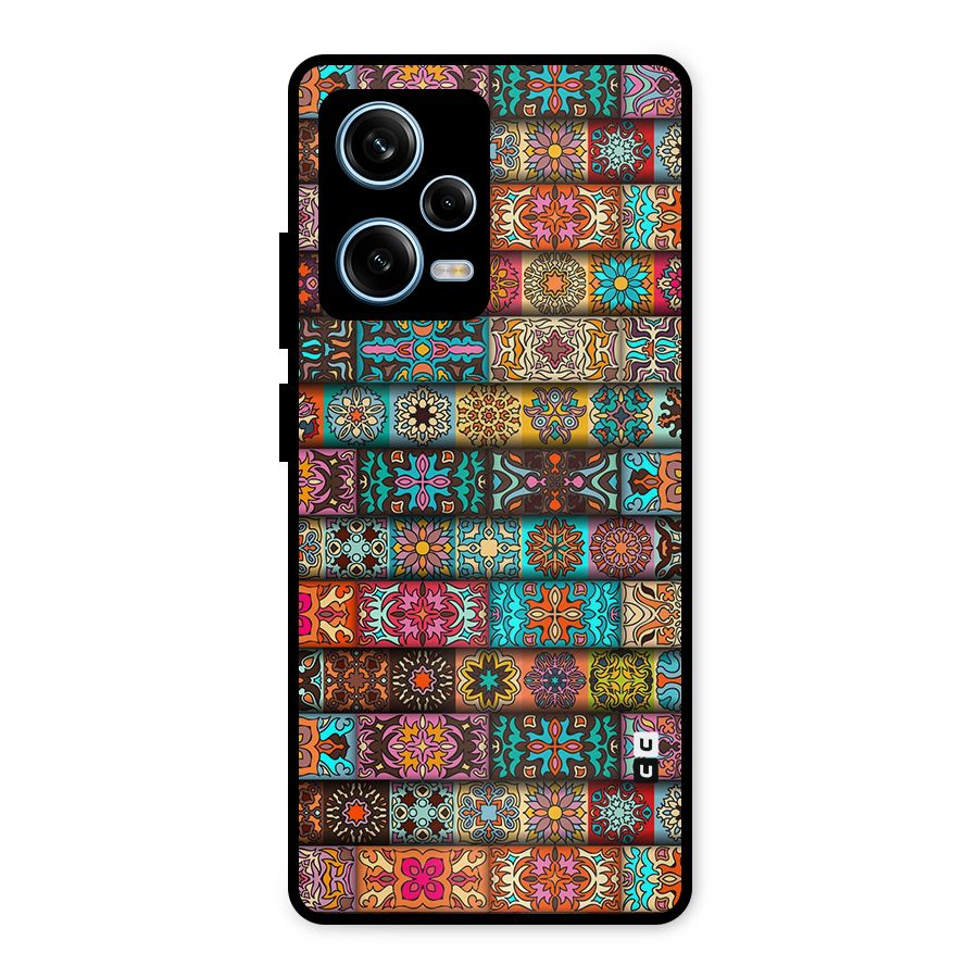 Tribal Seamless Pattern Vintage Decorative Metal Back Case for Redmi Note 12 Pro