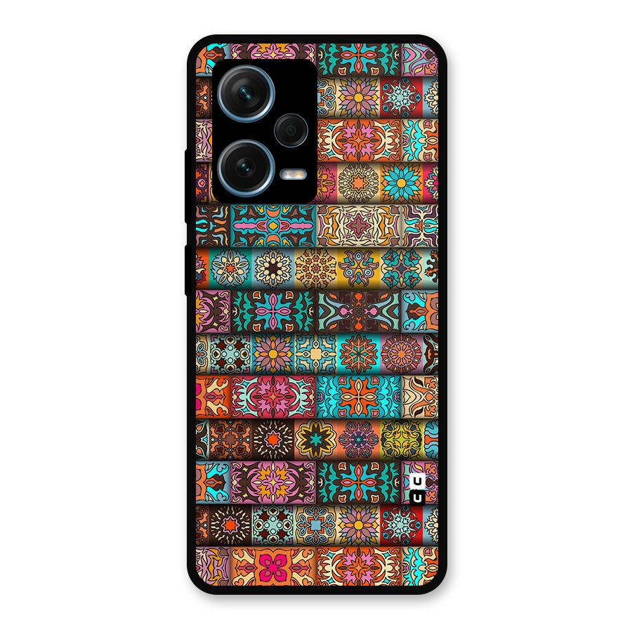 Tribal Seamless Pattern Vintage Decorative Metal Back Case for Redmi Note 12 Pro Plus 5G
