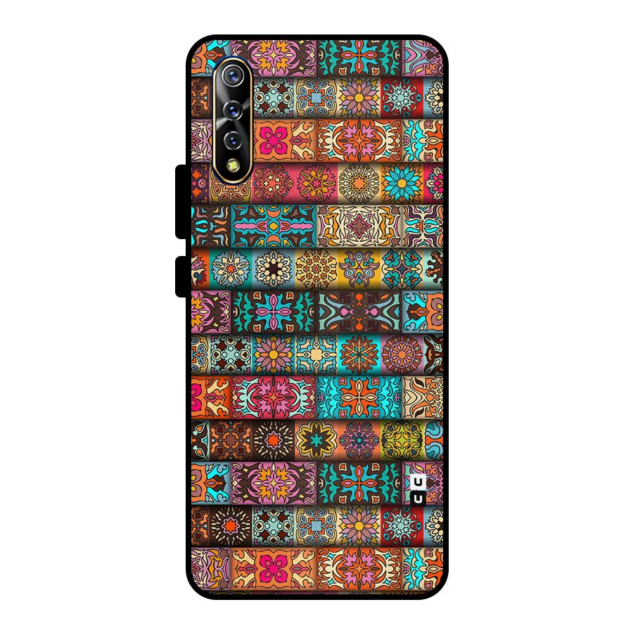 Tribal Seamless Pattern Vintage Decorative Metal Back Case for Vivo S1