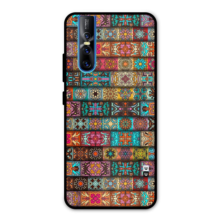 Tribal Seamless Pattern Vintage Decorative Metal Back Case for Vivo V15 Pro