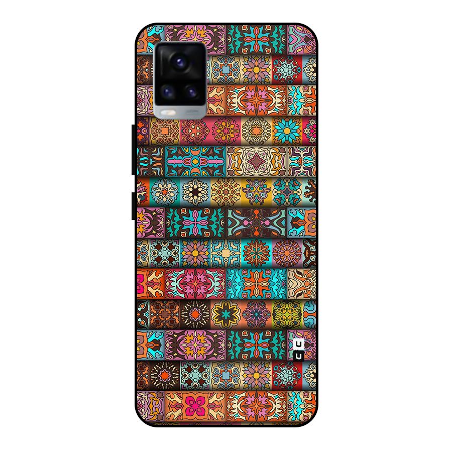 Tribal Seamless Pattern Vintage Decorative Metal Back Case for Vivo V20
