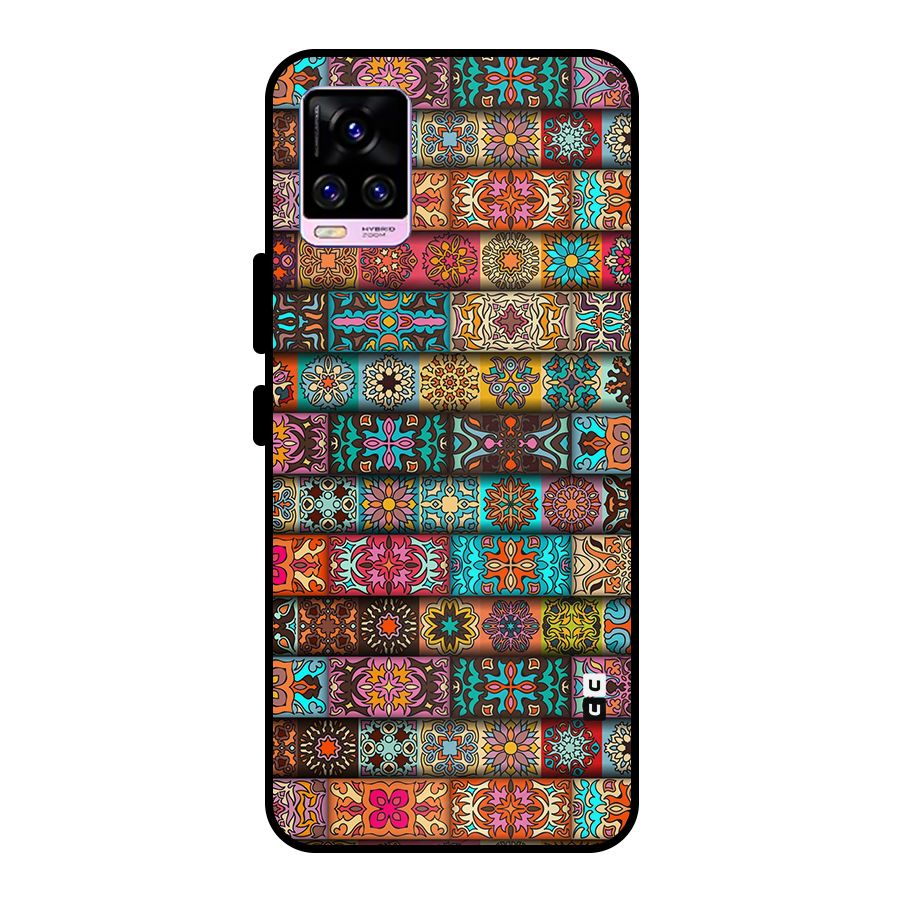 Tribal Seamless Pattern Vintage Decorative Metal Back Case for Vivo V20 Pro