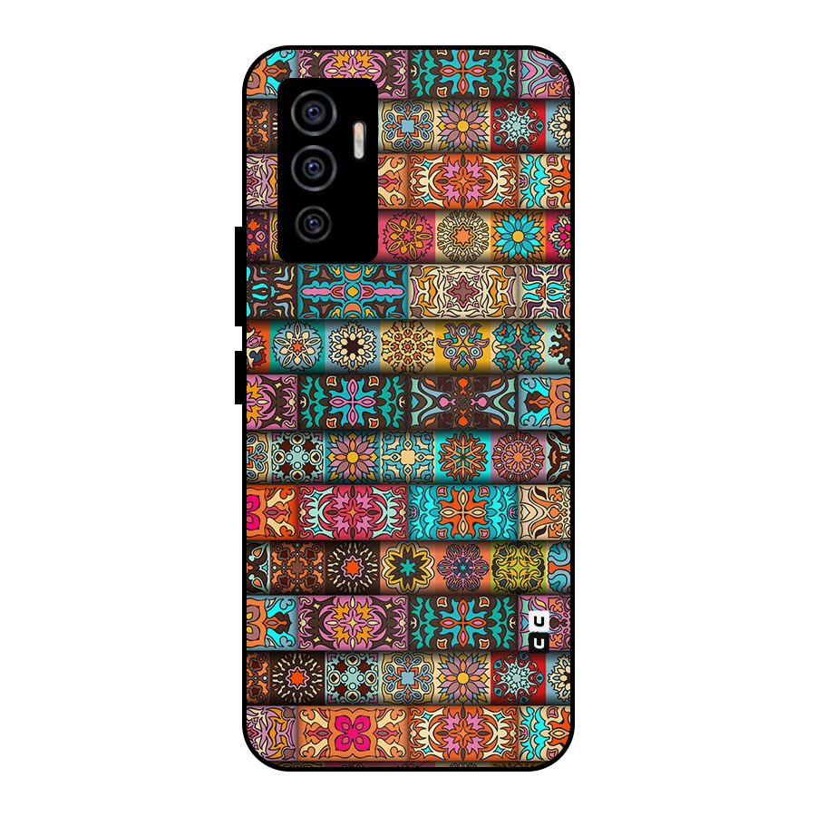 Tribal Seamless Pattern Vintage Decorative Metal Back Case for Vivo V23e