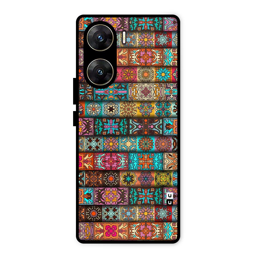 Tribal Seamless Pattern Vintage Decorative Metal Back Case for Vivo V29e