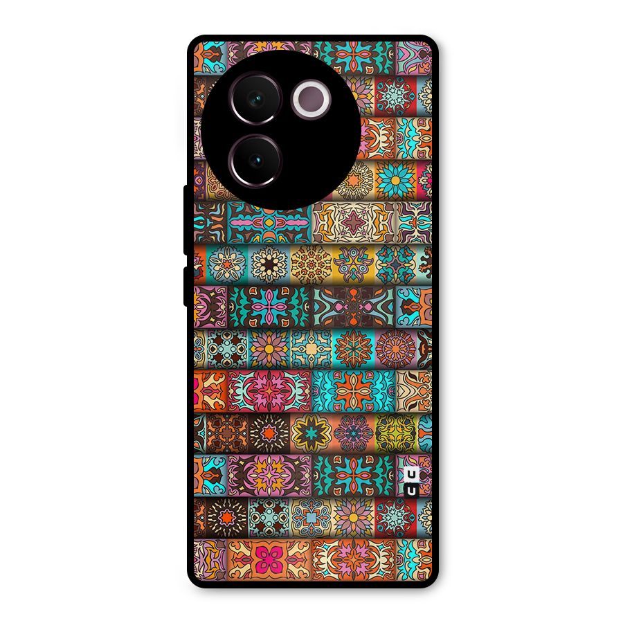 Tribal Seamless Pattern Vintage Decorative Metal Back Case for Vivo V30e
